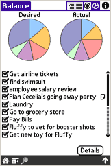 screen shot of pie charts